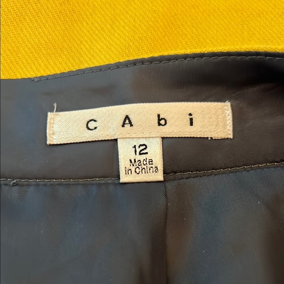 CAbi Dresses & Skirts - CAbi 992 Curry Skirt in Vibrant Mustard Yellow, fully lined in navy blue